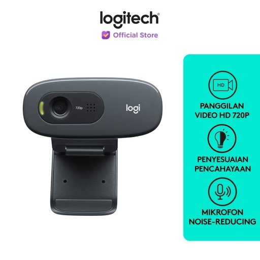 Logitech C270 Webcam HD 720p untuk Windows, Mac OS & Chrome OS